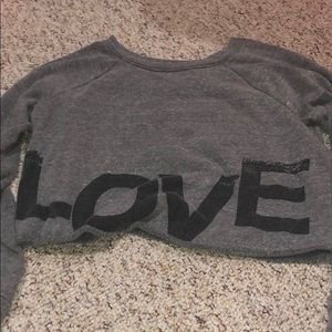 Wet Seal Tops - Gray crop top sweater Wet Seal Tops - Gray crop top sweater